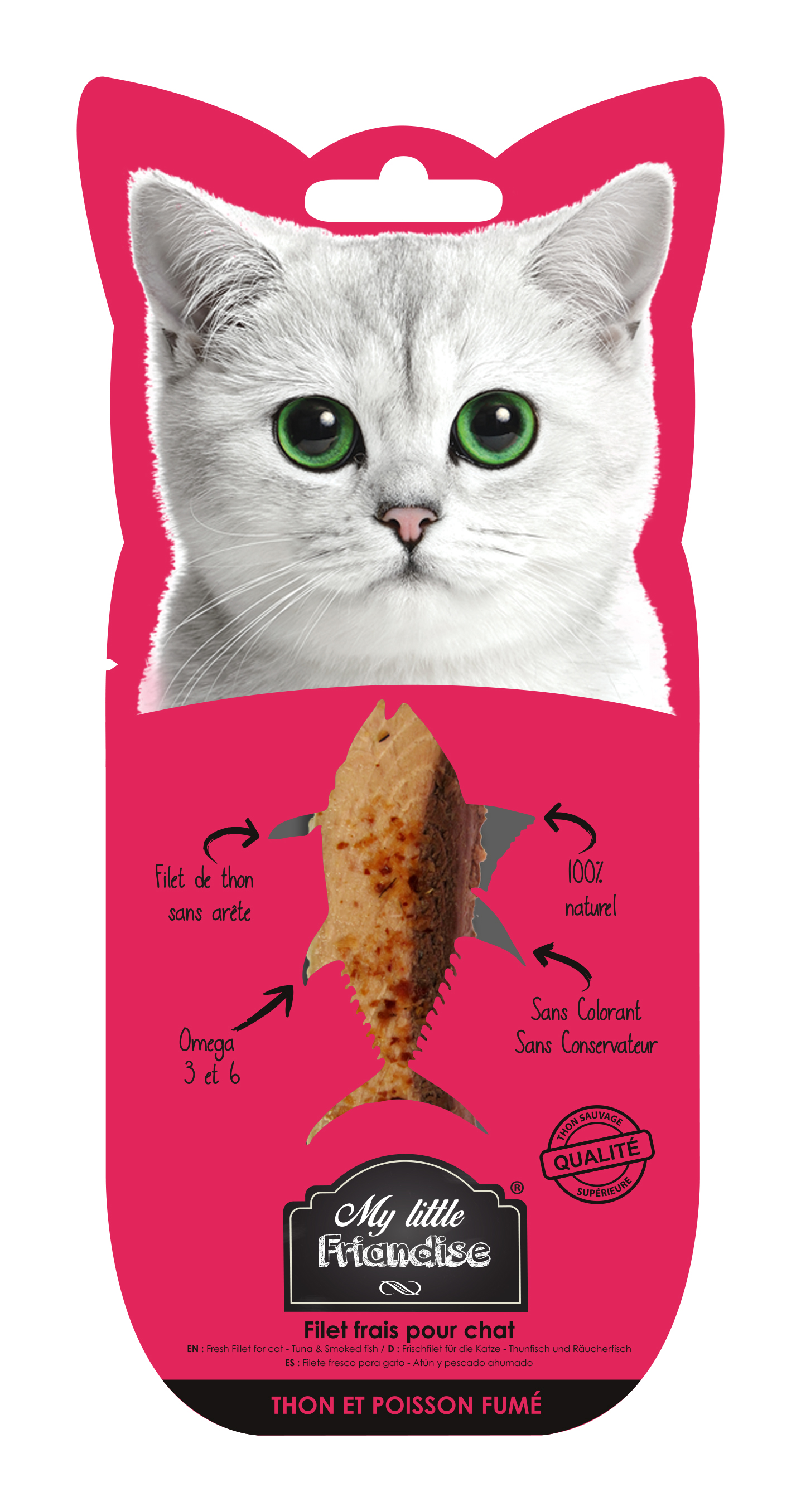 Friandises pour chat saveur thon et poisson fumé - MY LITTLE FRIANDISE 